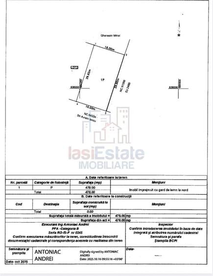 Bogonos Letcani 3 loturi x500mp cu Aut De Constr la str asfaltata cu t - 6