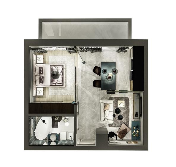 Studio cu gradina 19 m2 Coder Residence 3 - 14