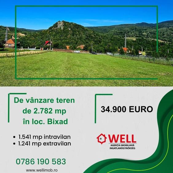 Teren intravilan de 2782 mp, în Bixad