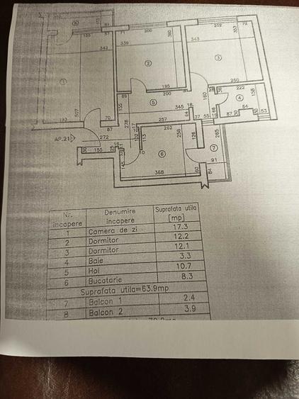 Apartament cu 3 camere decomandat în Craiovița Nouă
