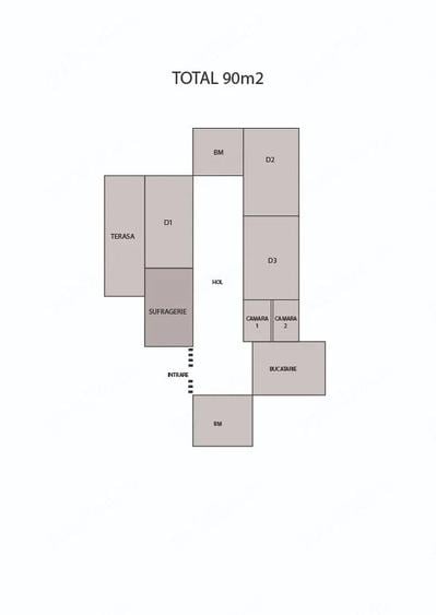 Apartament cu 4 camere decomandat în Central