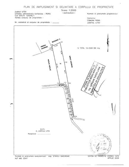 Teren Construcții intravilan de 5000 mp, în Periș