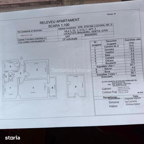 Apartament 2 camere in Bragadiru 68 mp bucatarie separata