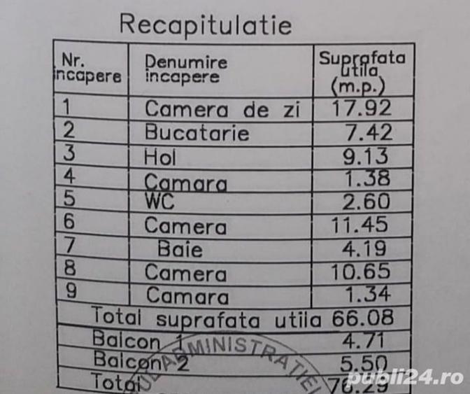 Apartament cu 3 camere decomandat în Drăgășani