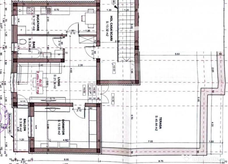 Apartament cu 2 camere semidecomandat în Chișoda