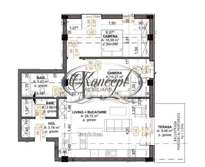 Apartament cu CF si parcare subterana in Terra Gardens - 6