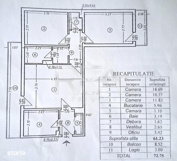 Apartament cu 3 camere semidecomandat în Drumul Taberei