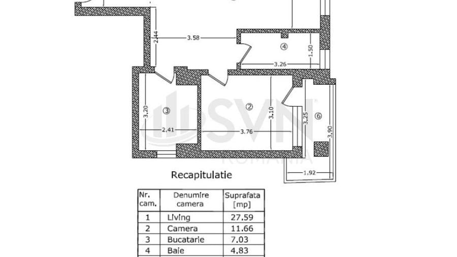 Apartament cu 2 camere decomandat în Chibrit