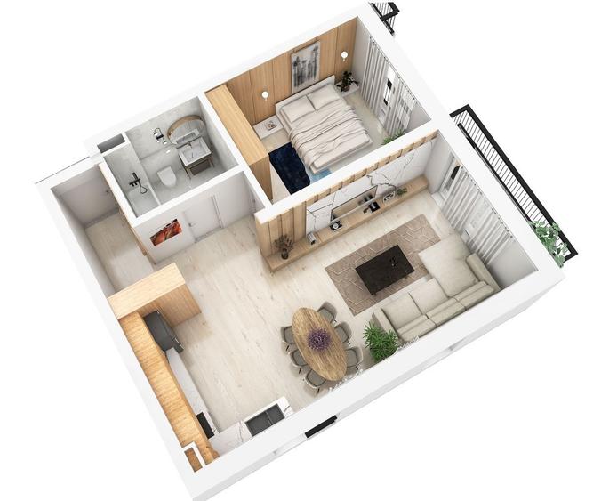 Apartament cu 2 camere în Central