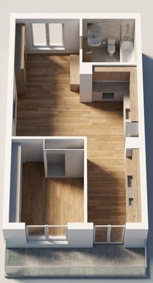 Apartament cu 2 camere în Florești