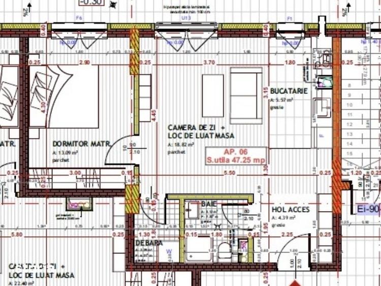 Apartament cu 2 camere în Florești