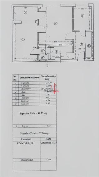 Apartament cu 2 camere circular în Titan
