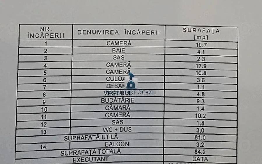 Apartament cu 4 camere decomandat în Giurgiului