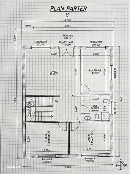 Casă cu 4 camere cu Teren 170 Mp în Central