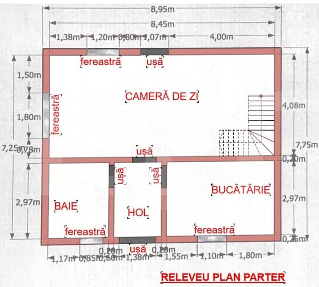 Casă individuală cu 4 camere cu Canalizare în Periferie