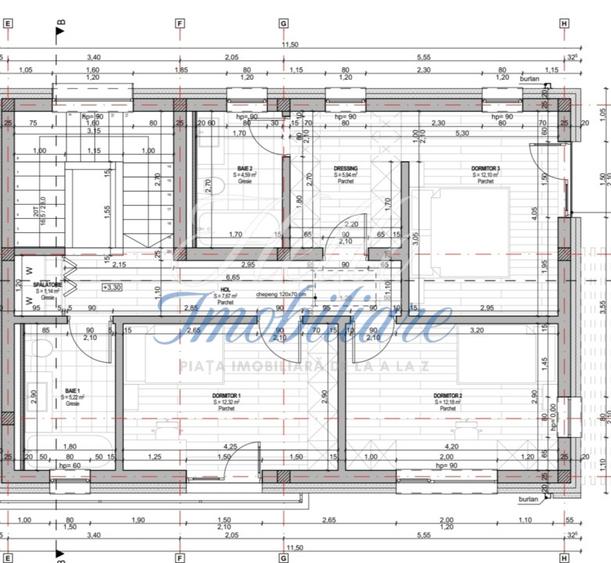Duplex cu 6 camere cu Canalizare în Câmpului