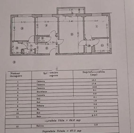 Apartament 3 Camere,Pantelimon,Magazinele Marius,bl.1978,reabilitat,2 bai,Liber - 9