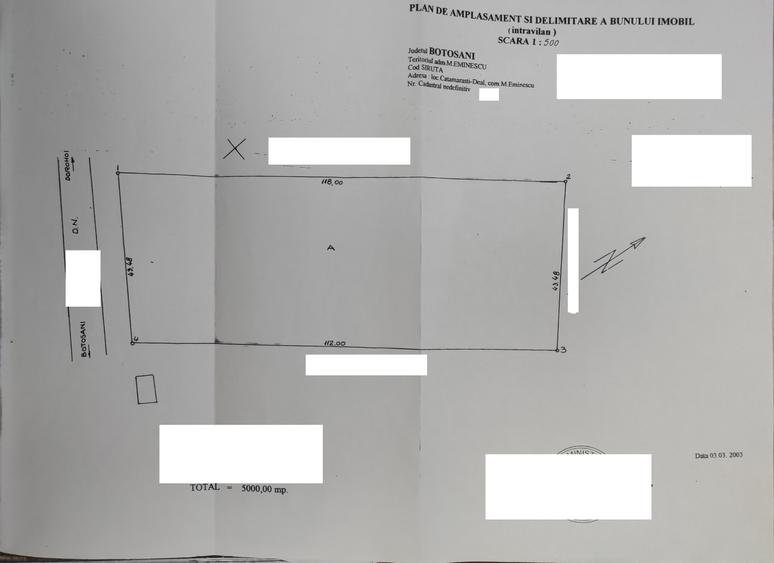 Teren Construcții intravilan de 5000 mp, în Central