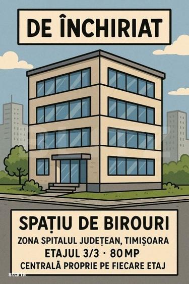 Spatiu de birouri de inchiriat, aproape de Rebreanu, 80 MP, centrala p - 1