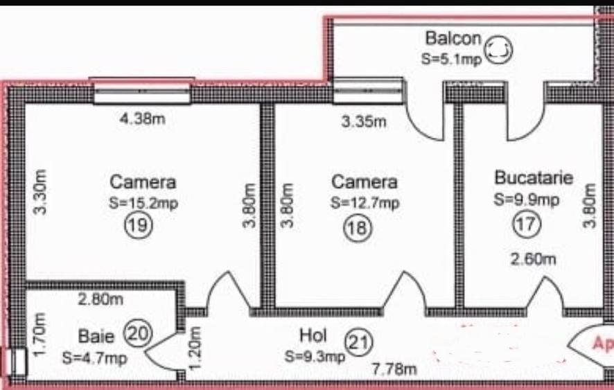 Apartament cu 2 camere decomandat în Arhitecților - Calea Cisnădiei