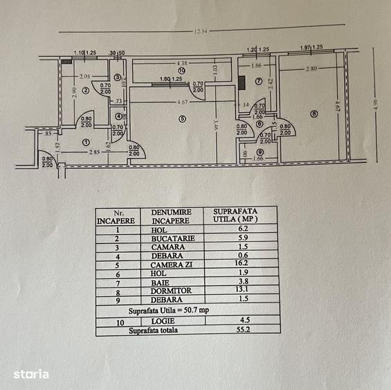 Apartament cu 2 camere în Nord