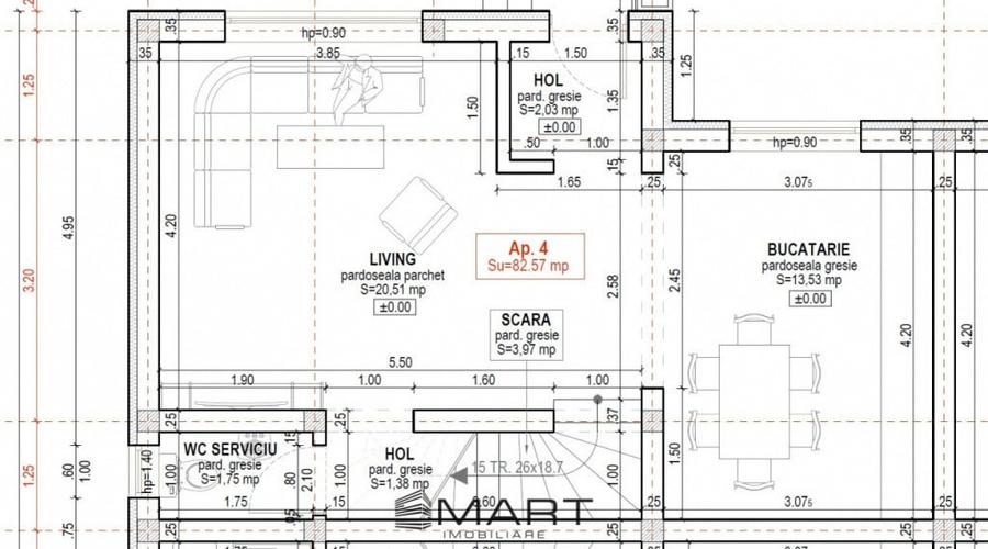 Casă cu 3 camere cu Teren 220 Mp în Central