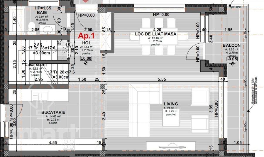 Duplex cu 4 camere cu Canalizare în Grigorescu