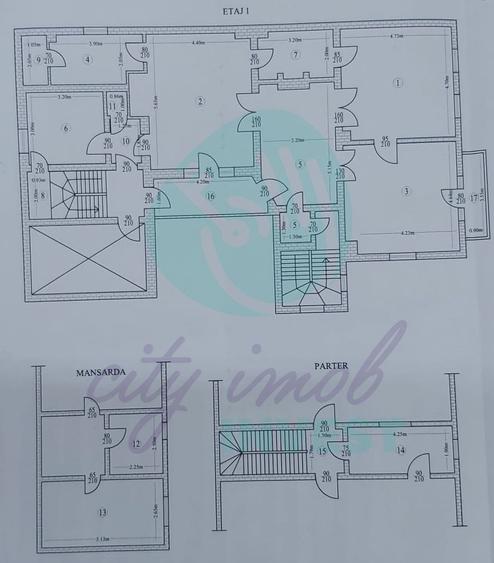 Apartament cu 4 camere semidecomandat în Unirii