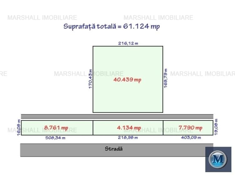 Teren Construcții intravilan de 61124 mp, în Exterior Sud