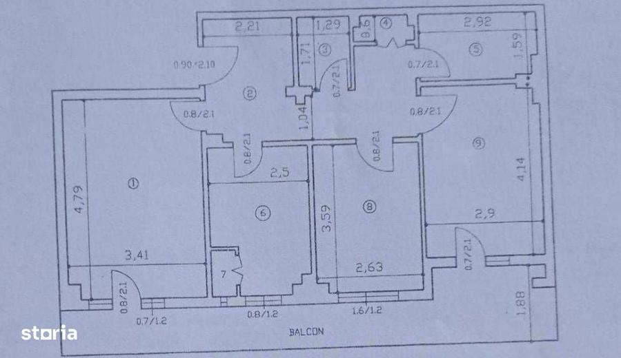 Apartament cu 3 camere decomandat în Târgu Cucu