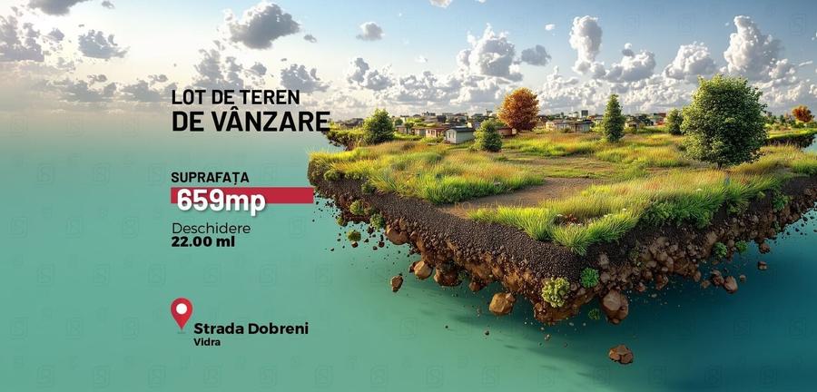 Teren agricol intravilan de 659 mp, în Vidra