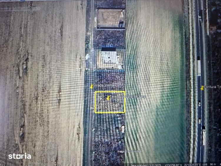 Teren de Vanzare 633 mp in Ghiroda Pret 69.900 Euro - 2