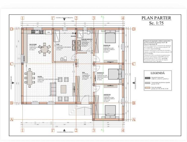 Casă cu 3 camere decomandat în Dârlos