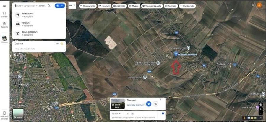 Teren Construcții intravilan de 1084 mp, în Ghercești