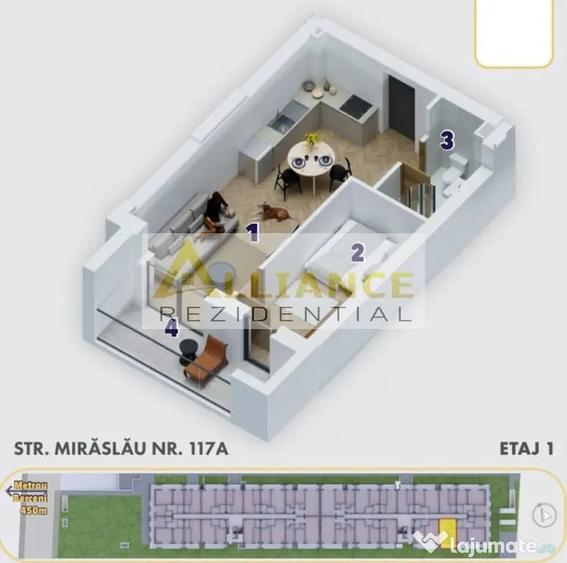 2 CAMERE TIP STUDIO ~ PRET MINIM DE LANSARE ~ METROU BERCENI - 6