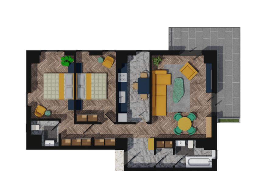 Apartament de vanzare 3 camere, Iasi zona Păcurari FINALIZAT SI INTABULAT! - 6