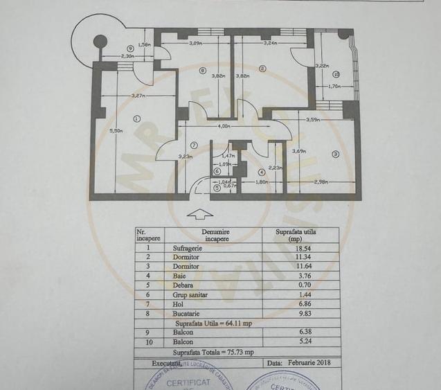 Apartament cu 3 camere decomandat în Bere