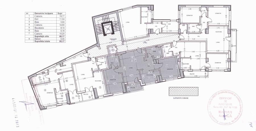 Apartament cu 3 camere, mobilat în Unirii