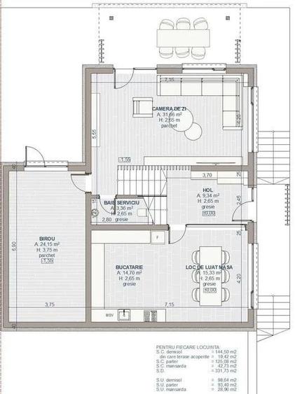 Casă cu 6 camere cu Teren 523 Mp în Ciurila