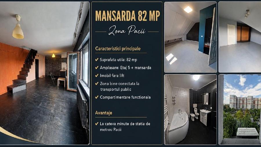 Apartament cu 3 camere decomandat în Sud