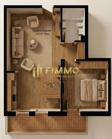 Apartament 2 cam | 48mp | Bloc Nou | Burdujeni | ID:1923 - 2