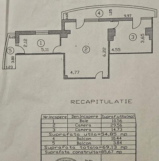 Apartament cu 2 camere decomandat, mobilat în Văcăresti