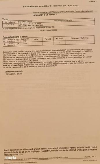 Teren de 435 mp, în Ultracentral
