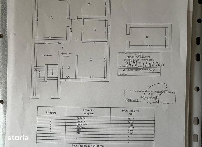 Apartament cu 3 camere decomandat în Valea Lupului