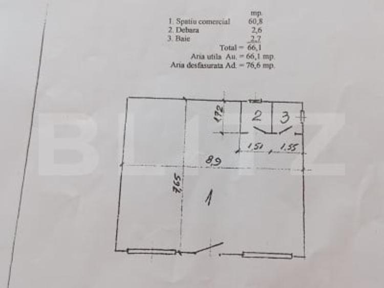 Spațiu comercial, de 60 mp, în Reghin