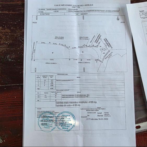 Teren Construcții intravilan de 4189 mp, în Valea Nandrii