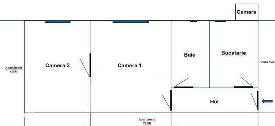 PF vand apartament cu 2 camere Locatie Sibiu,strada Nicolae Iorga - 1