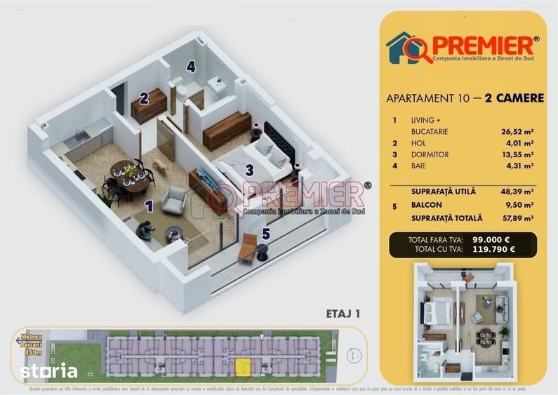2 Camere | Aproape de Metrou Berceni | Bloc Nou - 1
