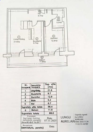 Apartament cu 2 camere decomandat în Pipera