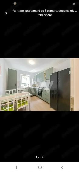 Apartament cu 3 camere decomandat în Tractorul